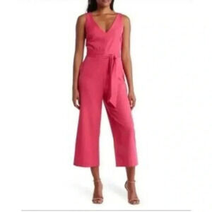 Sam Edelman Pink V-Neck Jumpsuit, Size 16, NWOT